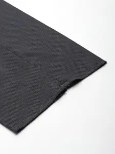 INVICTUS Men Adjustable Waistband Textured Formal Trousers