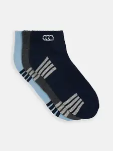Ajile by Pantaloons Men Pack Of 3 Striped Ankle-Length Socks