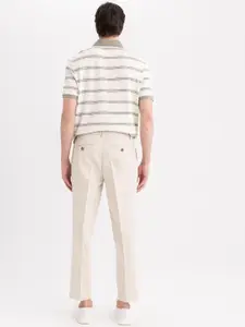 DeFacto Men Mid Rise Pleated Chinos Trousers