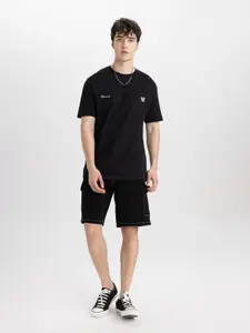 DeFacto Round Neck Pure Cotton Casual T-shirt