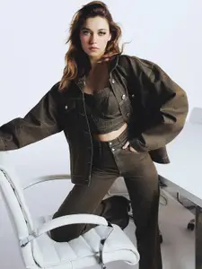 DeFacto Women Straight Fit Mid Rise Clean Look Pure Cotton Jeans