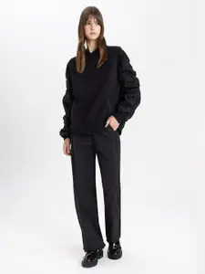 DeFacto Stand Collar Cardigan Sweater