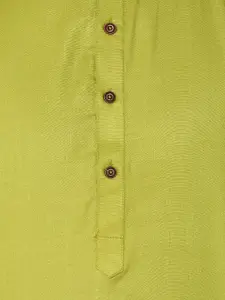 Anouk Regular Sleeves Thread Work Cotton Kurta