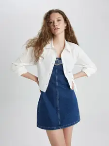 DeFacto Shirt Collar T-shirt Mini Dress