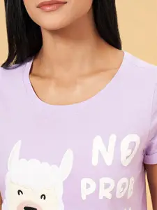 Dreamz by Pantaloons Women Typography Pure Cotton Nightdress