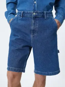 Koton Men Loose Fit Pure Cotton Denim Shorts