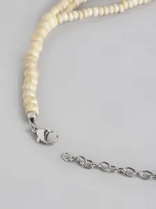 RICHEERA Silver-Plated Layered Artificial Beads Necklace