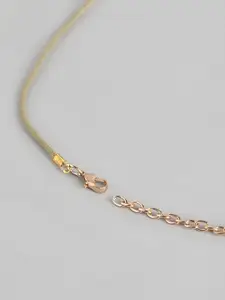 RICHEERA Rose Gold-Plated Artificial Beads Necklace
