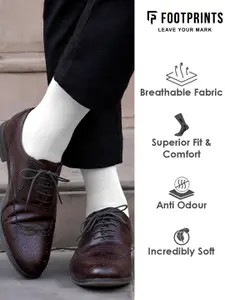 FOOTPRINTS FOOTPRINT Men 3 Pairs Patterned Odour free Organic Cotton Bamboo Calf Length Formal Socks
