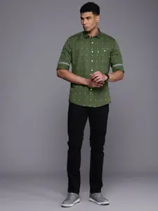 Louis Philippe Jeans Pure Cotton Slim Fit Opaque Printed Casual Shirt