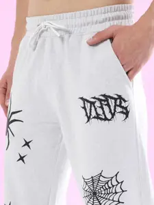 WEARDUDS Men Self Design Cotton Relaxed Fit Track Pants