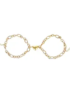 SALTY Men Pack Of 2 Stainless Steel Link Bracelet