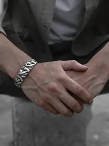 SALTY Men Stainless Steel Cuff Bracelet