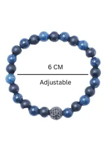 SALTY Men Pristine Pebbles-Beaded Elasticated Bracelet