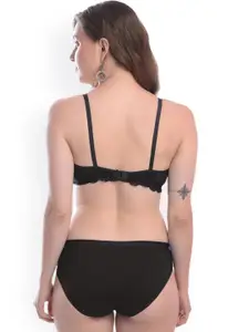 PIBU Pack Of 2 Cotton Bra Panty Lingerie Set