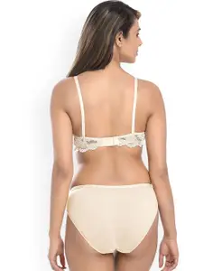 PIBU Pack Of 2 Cotton  Bra Panty Lingerie Set