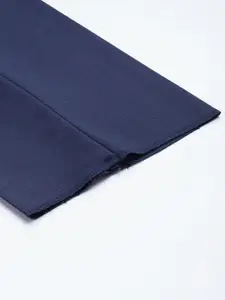 Louis Philippe Men Self Design Textured Slim Fit Formal Trousers