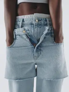 Koton Women Straight Fit Mid-Rise Clean Look Cotton Jeans