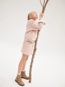 Mango Kids Girls Pure Cotton Denim Mini Skirt