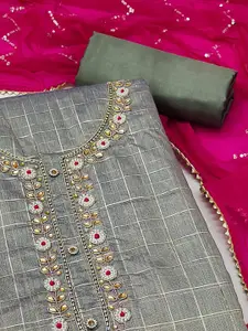 Peachmode Embroidered Unstitched Dress Material