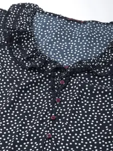 DressBerry Back In Vogue Polka Dot Tops