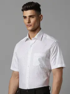 Louis Philippe Classic Fit Micro Ditsy Printed Pure Cotton Formal Shirt