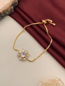 DressBerry Women Brass Gold-Plated Link Bracelet