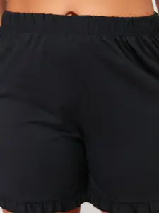 Trendyol Plus Size Pure Cotton T-Shirt & Shorts