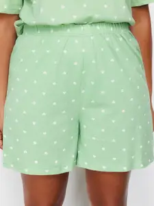 Trendyol Printed Pure Cotton T-Shirt & Shorts Night Suits