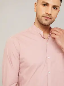 LOUIS MONARCH Comfort Slim Fit Mandarin Collar Cotton Casual Shirt