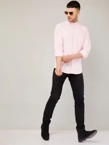 LOUIS MONARCH Comfort Band Collar Long Sleeves Slim Fit Cotton Casual Shirt