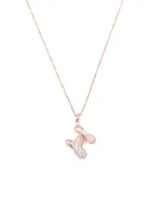 Ramdev Art Fashion Jwellery Rose Gold-Plated  Pendant With Chain