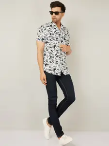 LOUIS MONARCH Comfort Slim Fit Floral Printed Cotton Casual Shirt