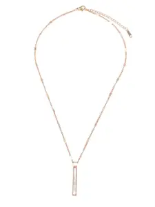 Ramdev Art Fashion Jwellery Rose Gold-Plated Pendants With Chain