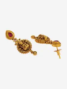 Kushal's Fashion Jewellery Gold-Plated Contemporary Drop Earrings