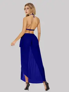 Xivir Self Design Halter Neck Bra and Panty