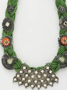 Moedbuille Silver-Plated Oxidised Necklace