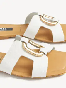 Marks & Spencer Women PU Open Toe Flats