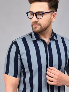 LOUIS MONARCH Comfort Vertical Stripes  Slim Fit Cotton Casual Shirt