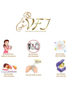 Vighnaharta Pack Of 2 CZ Studded Contemporary Pendants with Chains