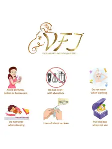 Vighnaharta Pack Of 2 CZ Studded Heart Shaped Pendants with Chains