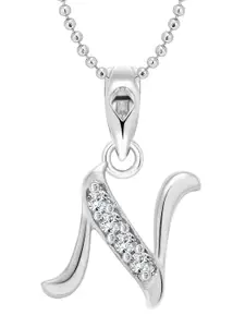 Vighnaharta Set Of 2 Brass-Plated Cubic Zirconia Quirky Pendants with Chains