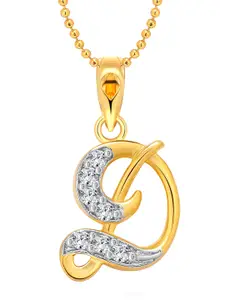 Vighnaharta Pack Of 2 CZ Studded Contemporary Pendants with Chains