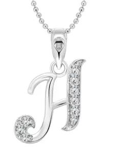 Vighnaharta Pack Of 2 CZ Studded Contemporary Pendants with Chains