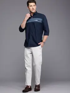 Louis Philippe Sport Pure Cotton Slim Fit Opaque Printed Casual Shirt