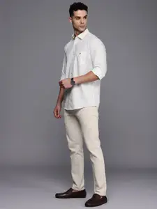 Louis Philippe Sport Pure Cotton Slim Fit Opaque Printed Casual Shirt