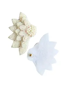 Sangria Beaded Bohemian Floral Stud Earrings