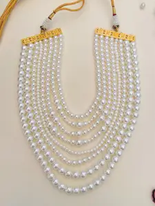 ABDESIGNS Gold-Plated Layered Pearl Necklace