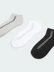 Max Pack of 3 Men Striped Ankle-Length Socks