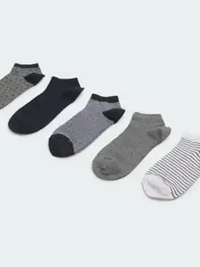 Max Pack of 5 Men Assorted Ankle Length Socks